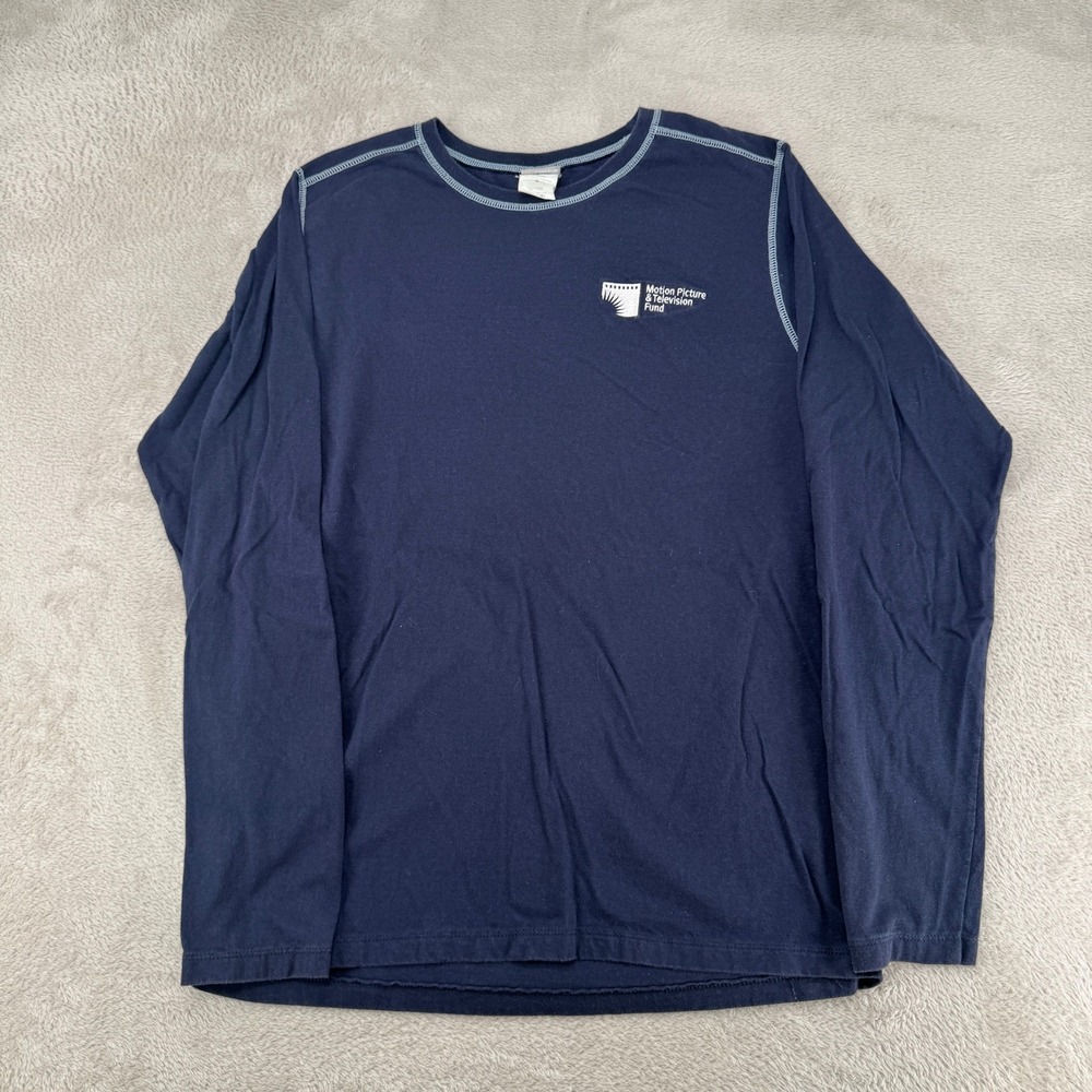 Hanes Beefy-T Mens Medium Blue Motion Picture & Television Fund Shirt Preowned